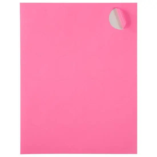 JAM Paper Circle Label Stickers Ultra Pink {5}