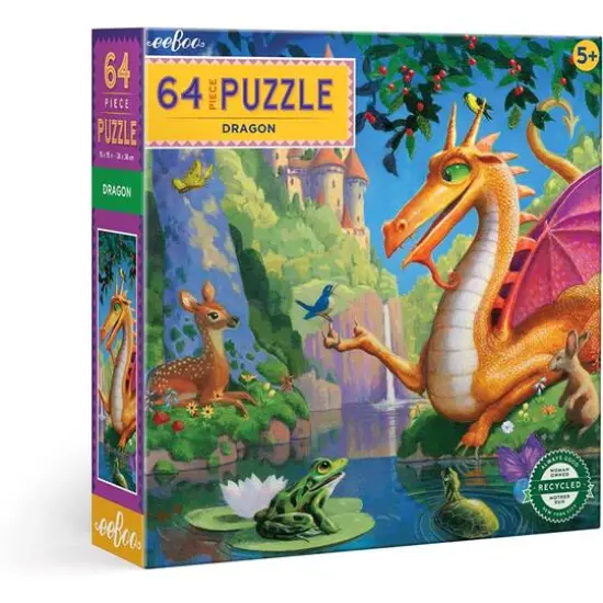 eeBoo Dragon 64 Piece Jigsaw Puzzle {3}