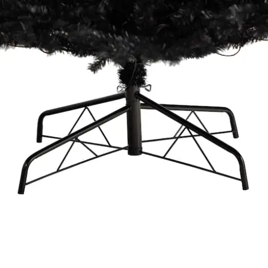 10ft. Pre-Lit Black Artificial Christmas Tree, Clear LED Lights {7}