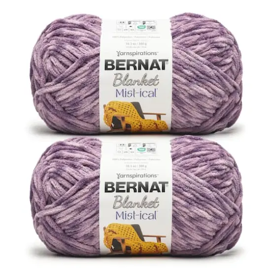 2 Pack Bernat&reg; Blanket Mist-ical&trade; Yarn Purple Sky {1}