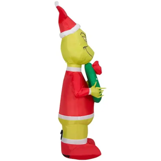 4ft. Airblown&reg; Inflatable Christmas Grinch with Wreath {3}