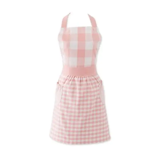 DII&reg; Gingham Print Apron Red and White {2}