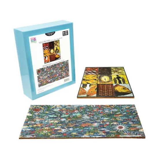 Wooden Jigsaw Puzzle Set - Yellow Fish & Miami Fish: 413 Pcs {1}