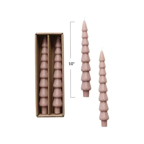 Hello Honey 10" Khaki Seasonal Silhouette Tree Shaped Taper Candles, 2ct. {6}