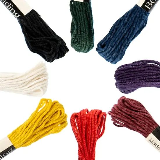 Darice&reg; Mixed Color 6-Ply Hemp Cord Beading Twine, 8ct. {3}