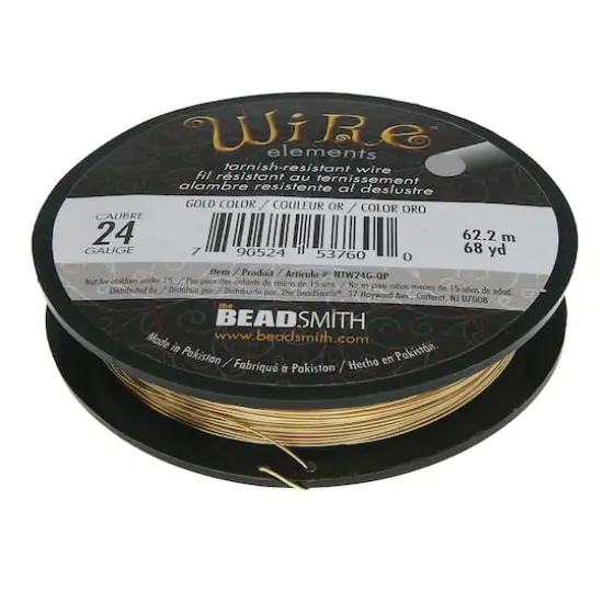 The Beadsmith&reg; Wire&trade; Elements Tarnish-Resistant Wire, 1/4lb. Gold {4}