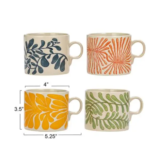 Hello Honey® 14oz. Abstract Foliage Print Stoneware Mug, 12ct. {4}