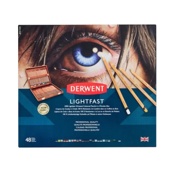 Derwent&reg; Lightfast 48 Pencil Wooden Box Set {3}