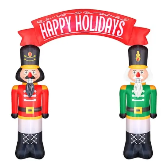 Airflowz&trade; 8ft. Inflatable Nutcrackers Archway {1}