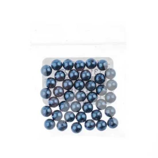 Preciosa Maxima 6mm Glass Nacre Pearls, 40ct. Blue {3}