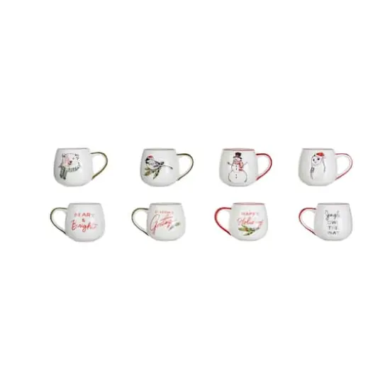 Hello Honey® 16oz. Animal & Holiday Sentiment Stoneware Mug Set {1}