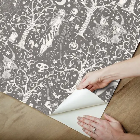RoomMates Disney&reg; Tim Burton's The Nightmare Before Christmas Forest Peel & Stick Wallpaper Grey {6}