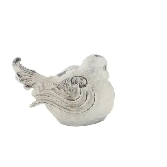 Tan Stone Country Garden Bird Sculpture Set {6}