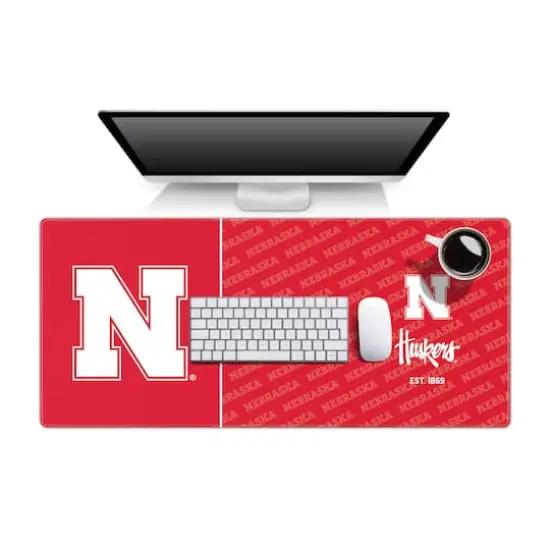 College Football Logo Series Desk Pad Nebraska Cornhuskers {1}