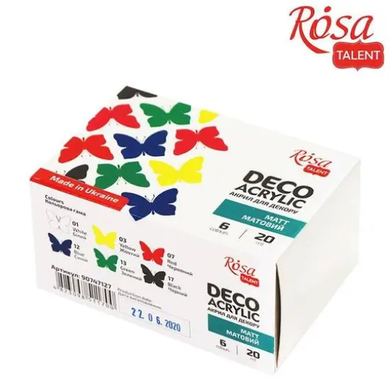 Rosa Talent Deco 6 Color Matte Acrylic Paint Set {1}