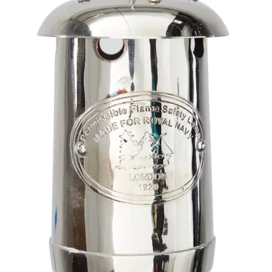 11" Silver Brass Candle Lantern {5}