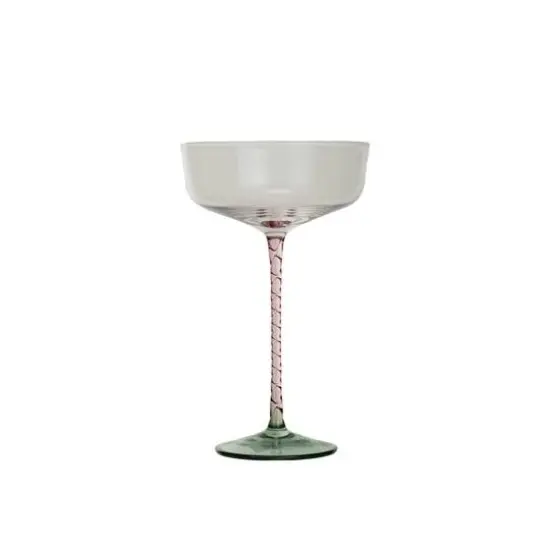 Hello Honey&reg; 10oz. Pink, Green & Clear Champagne Coupe Glass {1}