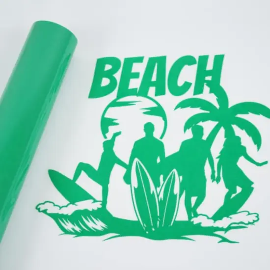 Flocked Heat Transfer Vinyl by Make Market&reg; Green {4}