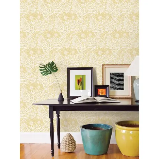 NuWallpaper Yellow Foliole Peel & Stick Wallpaper {3}