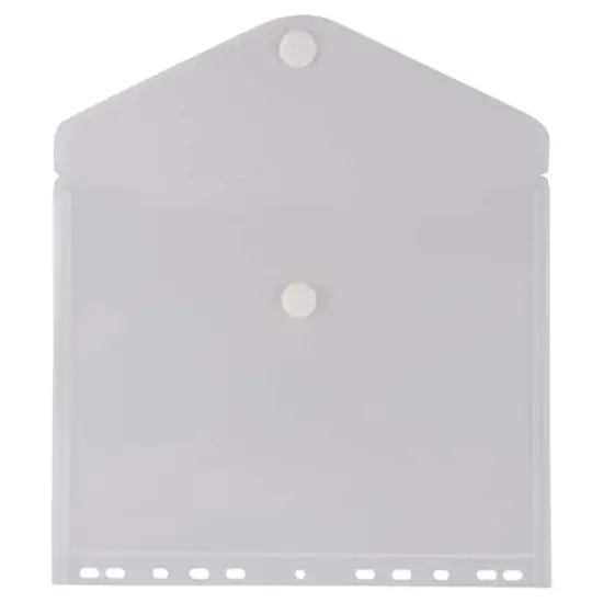 JAM Paper 8.5" x 11" Clear Plastic Hook & Loop Closure Envelopes, 12ct. {3}