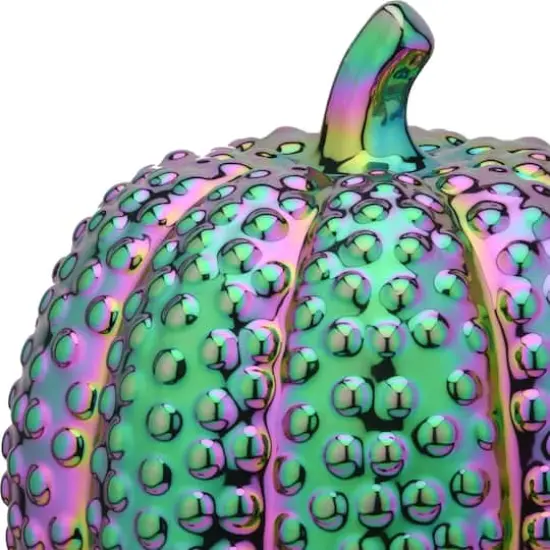 10" Purple Iridescent Pumpkin D&eacute;cor {5}