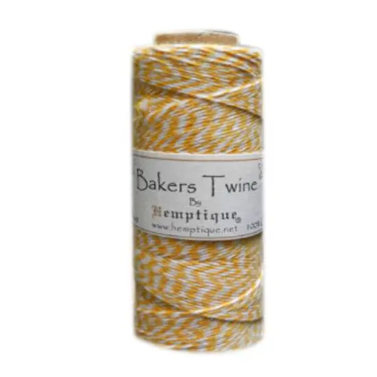 Hemptique&reg; Bakers Twine Spool Yellow and White {1}