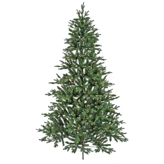 7.5ft. Pre-lit Artificial Feel Real&reg; Merryweather Fir Hinged Tree, Clear Lights {1}