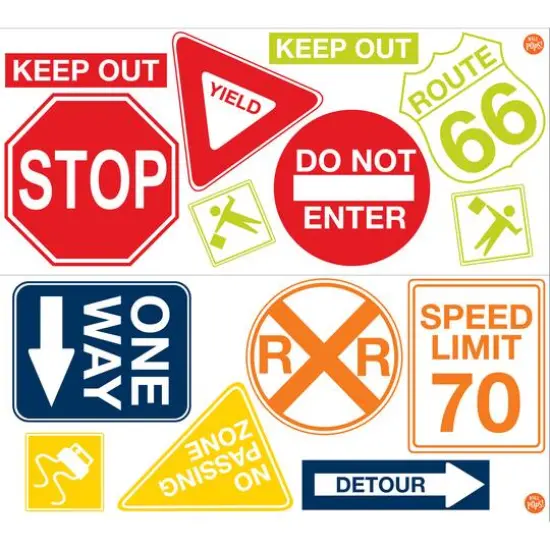WallPops Road Signs Wall Art Kit {3}