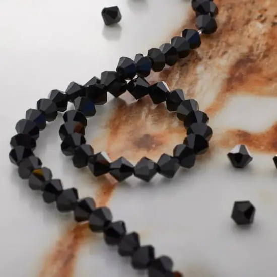 Preciosa Glass Crystal Bicone Beads, 4mm by Bead Landing&trade; Jet {3}