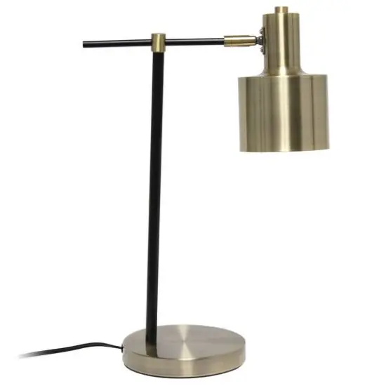 Lalia Home Mid Century Modern Metal Table Lamp Antique Brass {11}