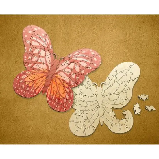 Leisure Arts&reg; Large Butterfly D.I.Y. Wood Puzzle {5}