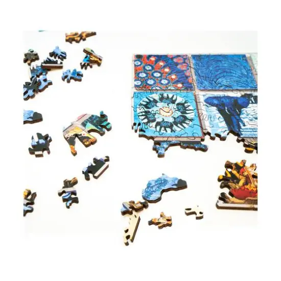 Wooden Jigsaw Puzzle Set - Elephant & Sprung: 406 Pcs {11}
