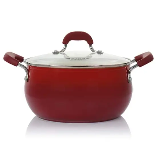 Oster Corbett 8-Piece Red Nonstick Aluminum Cookware Set {5}