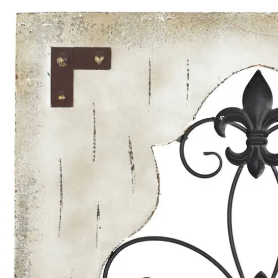 Cream & Brown French Wood & Metal Wall D&eacute;cor {4}