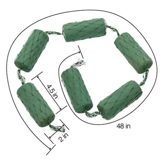 FloraCraft&reg; Easy Prō Floral Tools 4ft. Green Floral Garland with Artesia WetFōM {3}