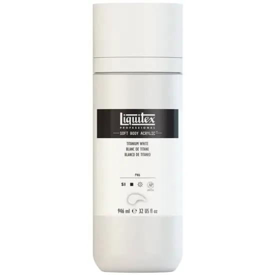 Liquitex&reg; Professional Soft Body Acrylic&trade; Paint Bottle, 32oz.Titanium White {1}