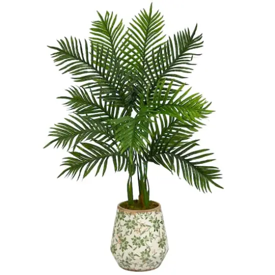3.5ft. Areca Palm Tree in Floral Print Planter {1}