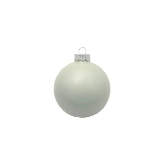 Whitehurst 12ct. 2.75" Pearl Glass Ball Ornaments White Polar Pearl {1}
