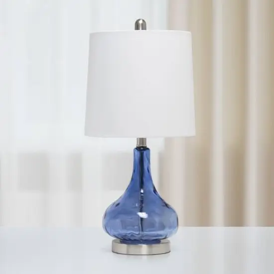 Lalia Home Classix Ceramic Droplet Table Lamp Dark Blue {4}