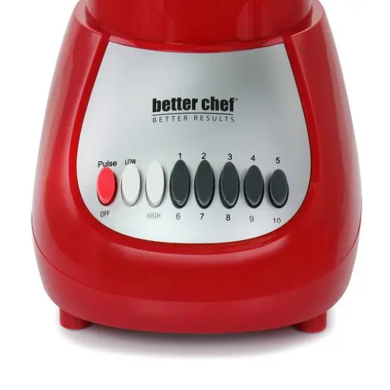 Better Chef Red 42oz. 10-Speed 350-Watt Glass Jar Blender {7}