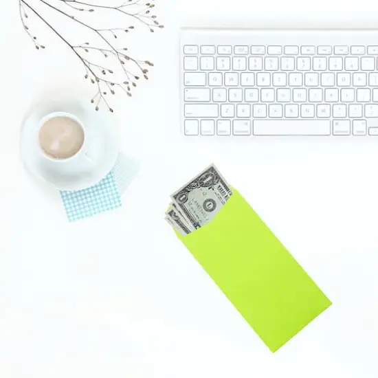 JAM Paper 3.5" x 6.5" Coin Business Envelopes, 50ct. Lime Green {5}