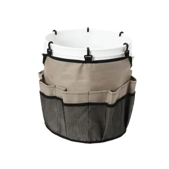 Household Essentials 19" Bucket Caddy with Trim Brown {1}