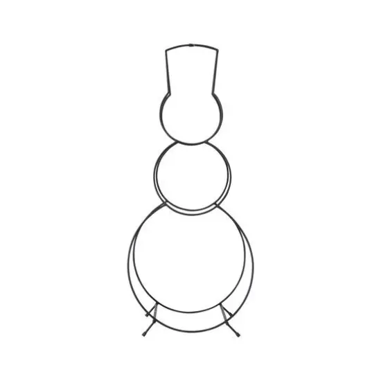 Hello Honey&reg; 34.75" Black Metal Snowman Shaped Log Holder {4}