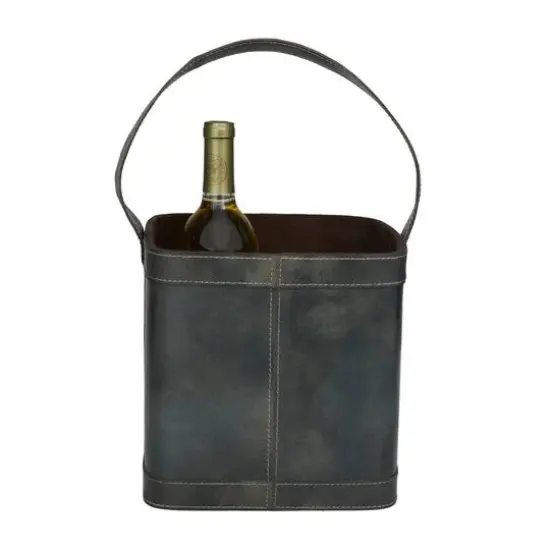 Blue Modern Wine Holder, 9" x 9" x 17" {1}