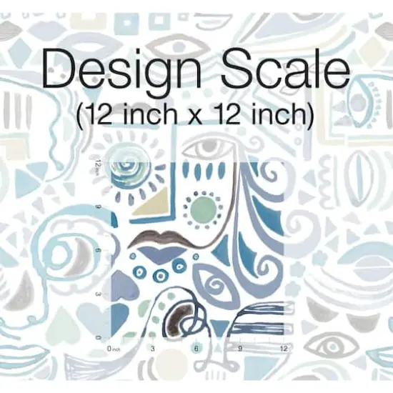 RoomMates Mod Faces Peel & Stick Wallpaper Blue/Green {8}