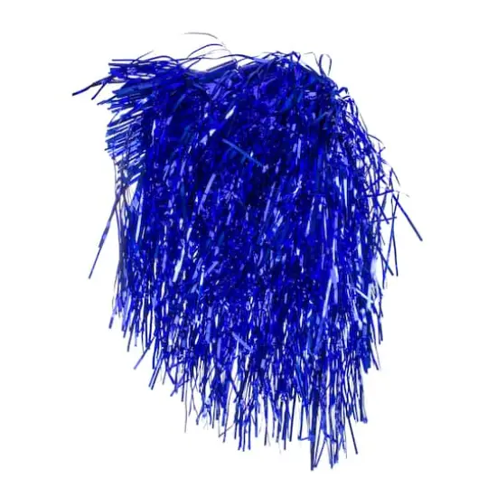 Shiny Blue Tinsel Adult Halloween Costume Wig {1}