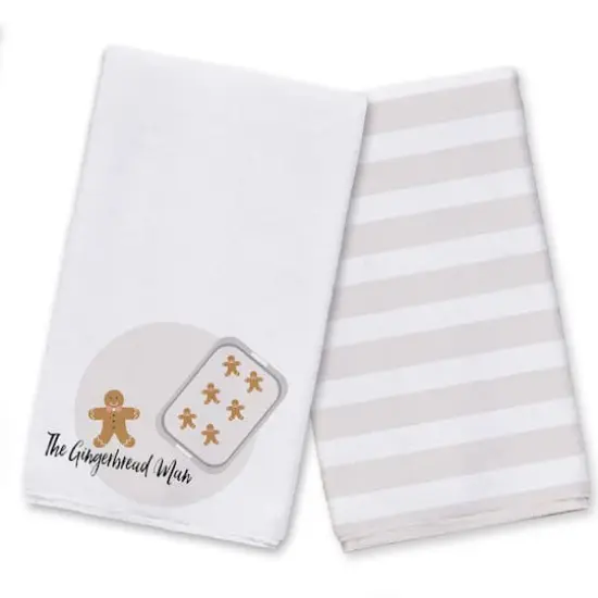 The Gingerbread Man Tea Towels - Set of 2 {1}