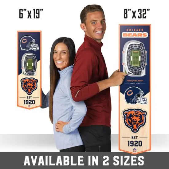 3D StadiumView 8" x 32" Banner Chicago Bears {9}