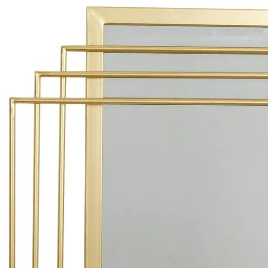 CosmoLiving by Cosmopolitan Gold Glam Metal Wall Mirror {4}