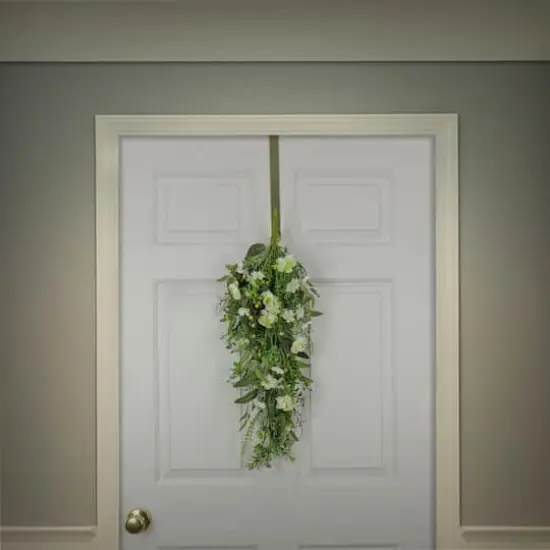 28" Blossoms & Berries Teardrop Swag {3}